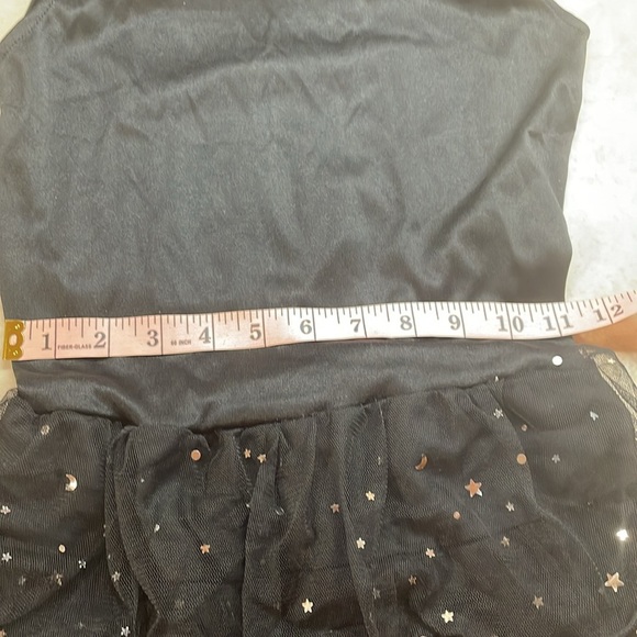 Spirit Child Halloween Costume Girl Glitter Witch Kids Event Size M 8-10 Black - Picture 5 of 13